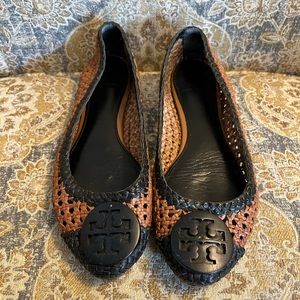 Worn Tory Burch flats